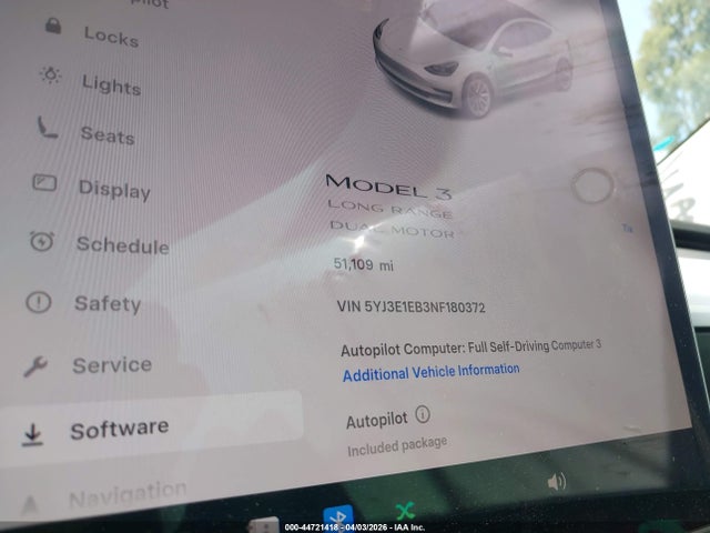 Продаж на аукціоні авто 2022 Tesla Model 3 Long Range Dual Motor All-wheel Drive, vin: 5YJ3E1EB3NF180372, номер лоту: 44721418