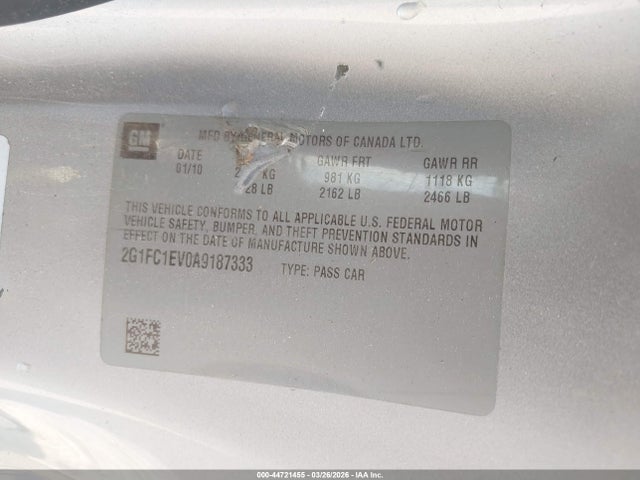 2010 CHEVROLET CAMARO 2G1FC1EV0A9187333 Photo 8