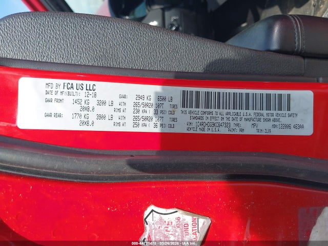 2019 DODGE DURANGO 1C4RDHDG9KC647323 Photo 8