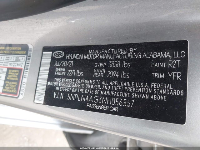 2022 HYUNDAI ELANTRA 5NPLN4AG3NH056557 Photo 8