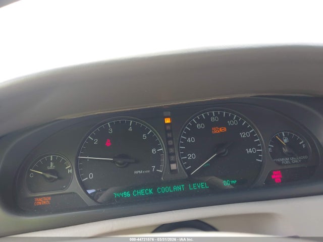 44721576 :رقم المزاد ، 1G6ET1292WU604359 vin ، 1998 Cadillac Eldorado Touring مزاد بيع