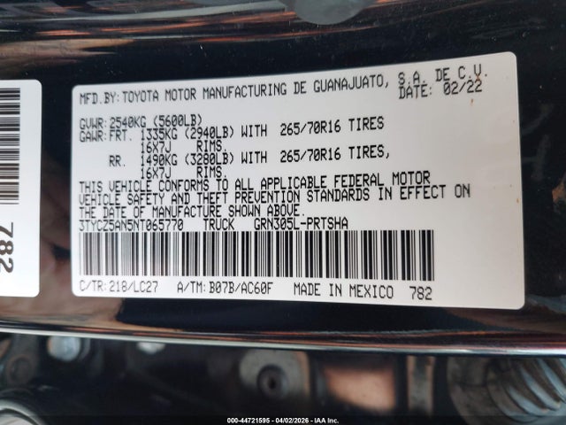 Toyota Tacoma 2022 3TYCZ5AN5NT065770 Image 9