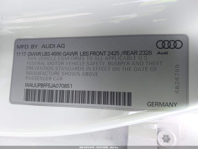 2018 AUDI A3 E-TRON WAUUPBFF5JA070851 Photo 8