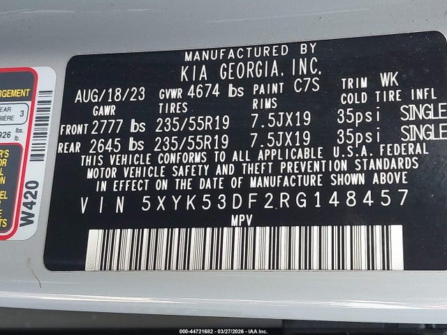 Продаж на аукціоні авто 2024 Kia Sportage Sx-prestige, vin: 5XYK53DF2RG148457, номер лоту: 44721682