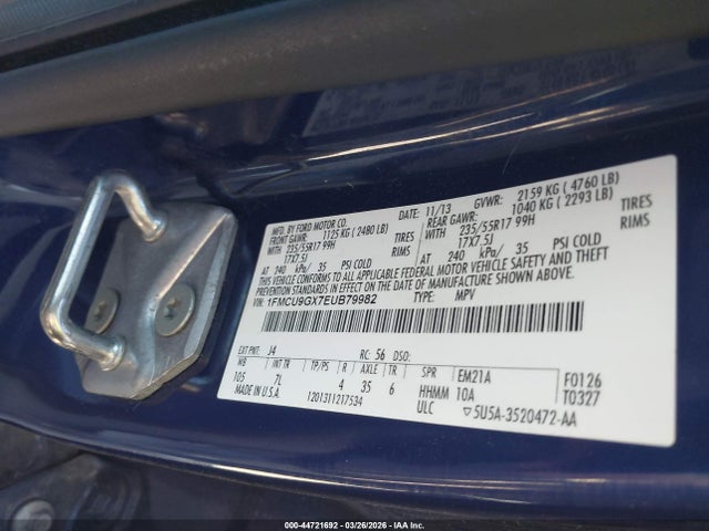 2014 FORD ESCAPE 1FMCU9GX7EUB79982 Photo 8