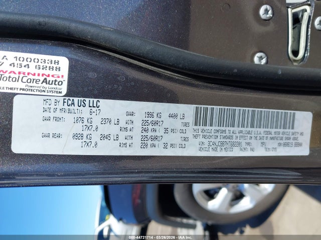 Продаж на аукціоні авто 2017 Jeep New Compass Latitude Fwd, vin: 3C4NJCBB7HT682201, номер лоту: 44721714