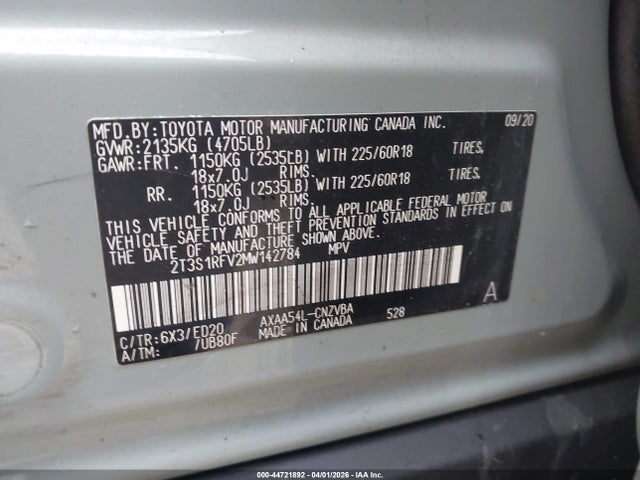 Продажа на аукционе авто 2021 Toyota Rav4 Trd Off-road, vin: 2T3S1RFV2MW142784, номер лота: 44721892