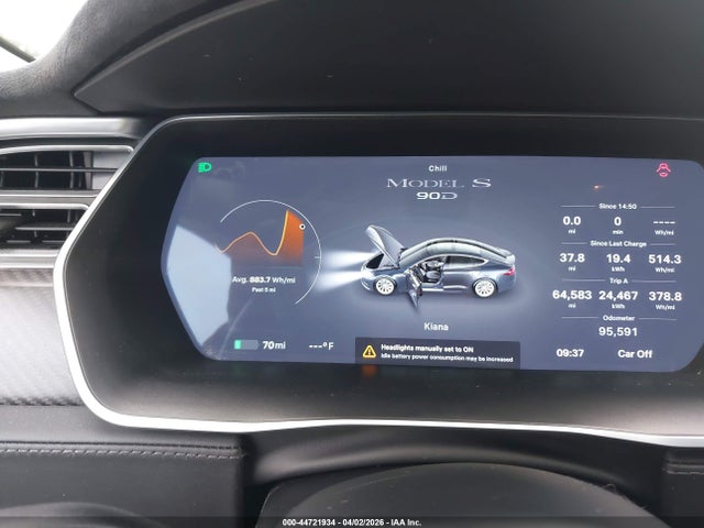 2016 Tesla Model S 60d/70d/75d/85d/90d მანქანა იყიდება აუქციონზე, vin: 5YJSA1E2XGF153549, აუქციონის ნომერი: 44721934