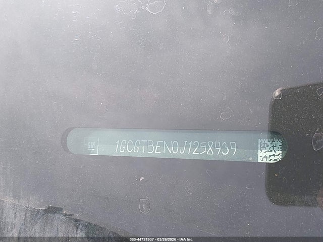 1GCGTBEN0J1258939 Chevrolet Colorado Wt