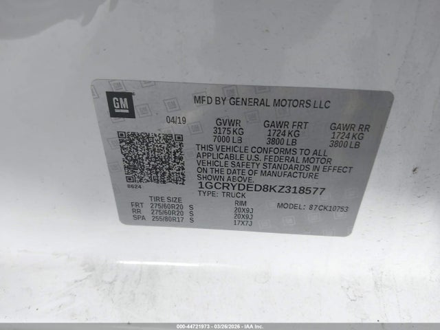 Chevrolet Silverado 1500 Lt 2019 1GCRYDED8KZ318577 Image 9
