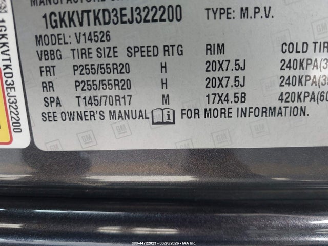 Продажа на аукционе авто 2014 Gmc Acadia Denali, vin: 1GKKVTKD3EJ322200, номер лота: 44722023