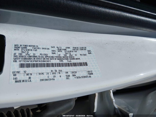Ford F-150 Xlt 2015 1FTEW1EP8FKD80301 Image 9