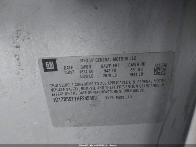 1G1ZB5ST1HF245400 Chevrolet MALIBU LS