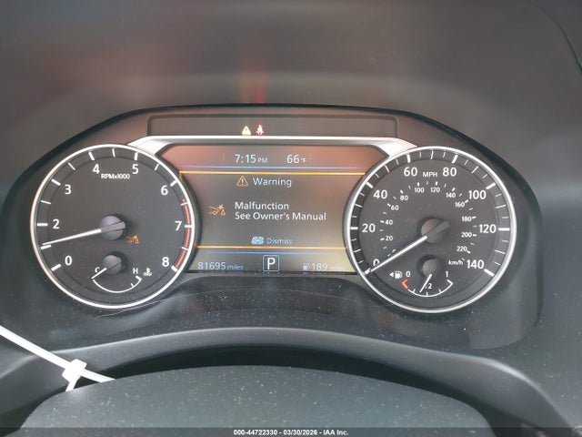 2022 Nissan Altima Sv Fwd მანქანა იყიდება აუქციონზე, vin: 1N4BL4DV3NN339431, აუქციონის ნომერი: 44722330