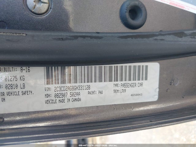 Dodge Challenger Sxt 2016 2C3CDZAG8GH331128 Image 9