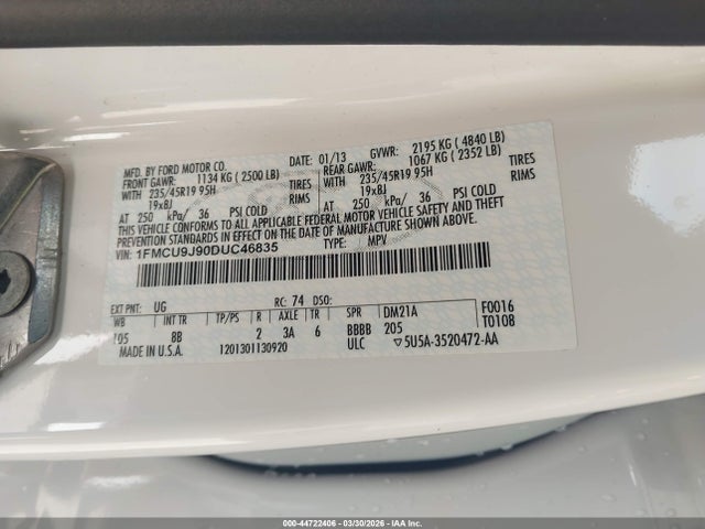 2013 FORD ESCAPE 1FMCU9J90DUC46835 Photo 8