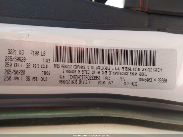 2015 DODGE DURANGO 1C4SDHCT7FC833951 Photo 8