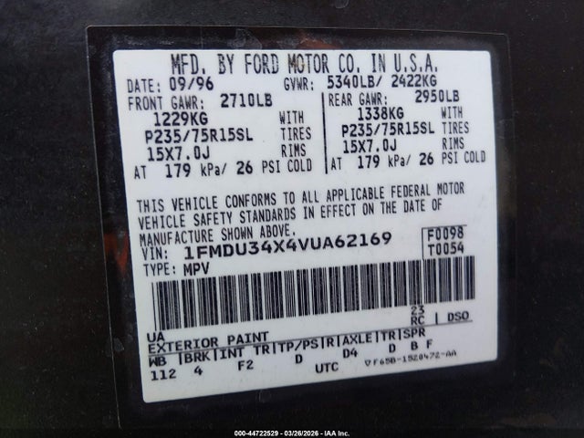 1997 FORD EXPLORER 1FMDU34X4VUA62169 Photo 8