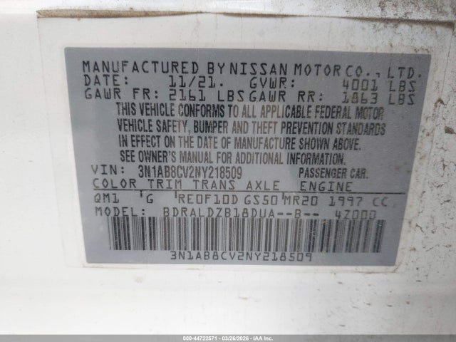 2022 NISSAN SENTRA 3N1AB8CV2NY218509 Photo 8