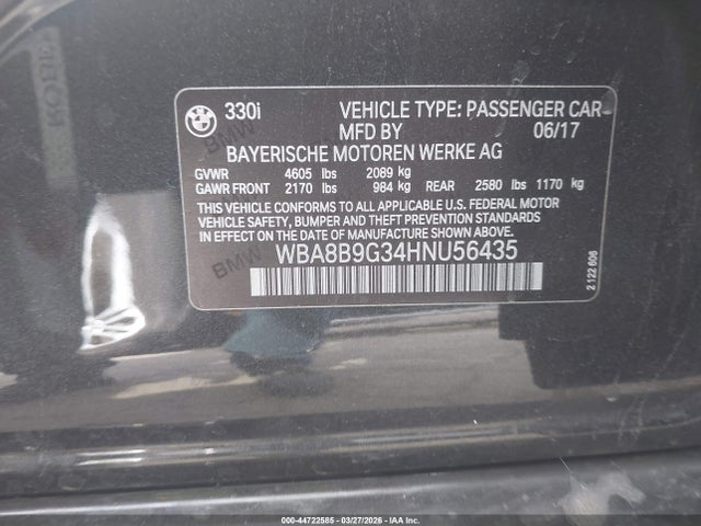 2017 BMW 330I WBA8B9G34HNU56435 Photo 8