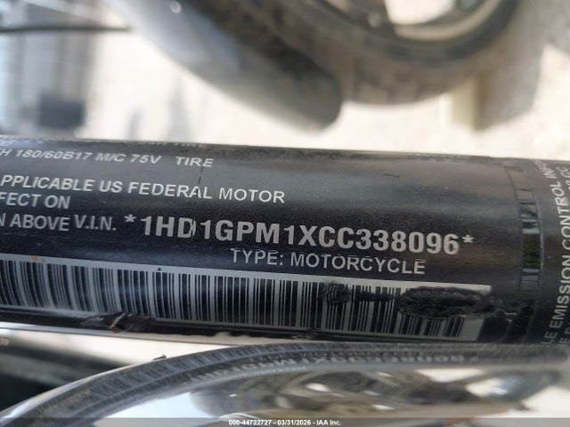 Aukcja sprzedaży 2012 Harley-davidson Fxdwg Dyna Wide Glide, vin: 1HD1GPM1XCC338096, numer aukcji: 44722727