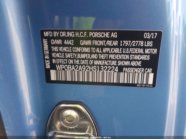 WP0BA2A92HS132224 Porsche 911 Targa 4