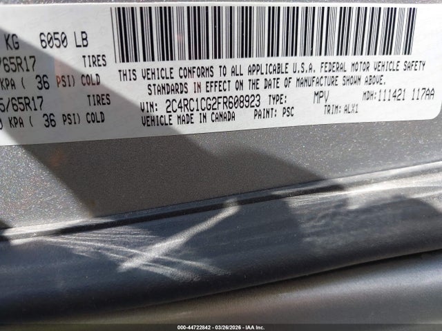 2015 CHRYSLER TOWN & COUNTRY 2C4RC1CG2FR608923 Photo 8