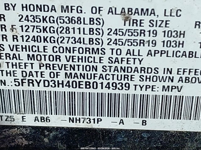 2014 ACURA MDX 5FRYD3H40EB014939 Photo 8