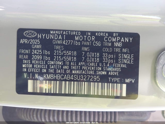 Hyundai Kona Sel 2025 KM8HBCAB4SU327295 Image 9