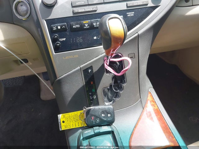 44722952 :رقم المزاد ، 2T2ZK1BA3AC021988 vin ، 2010 Lexus Rx 350 مزاد بيع
