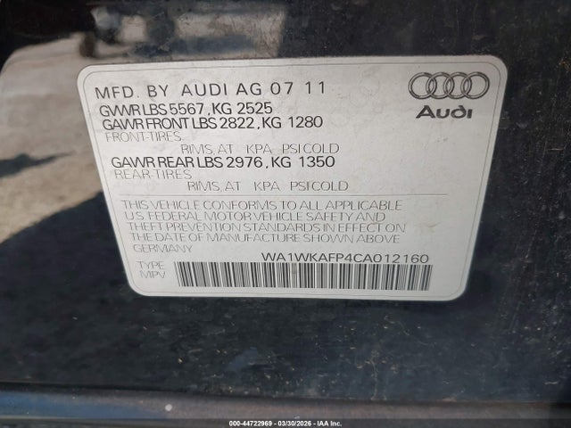 2012 AUDI Q5 WA1WKAFP4CA012160 Photo 8