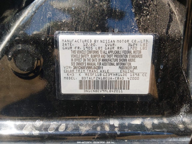 Nissan Versa Sv Xtronic Cvt 2021 3N1CN8EV9ML842011 Image 9