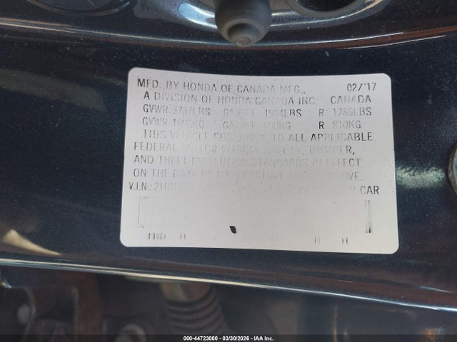 Honda CIVIC EX 2017 2HGFC2F78HH521056 Image 9