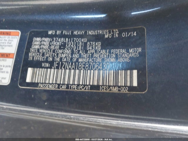 2014 SCION FR-S JF1ZNAA18E8706430 Photo 8