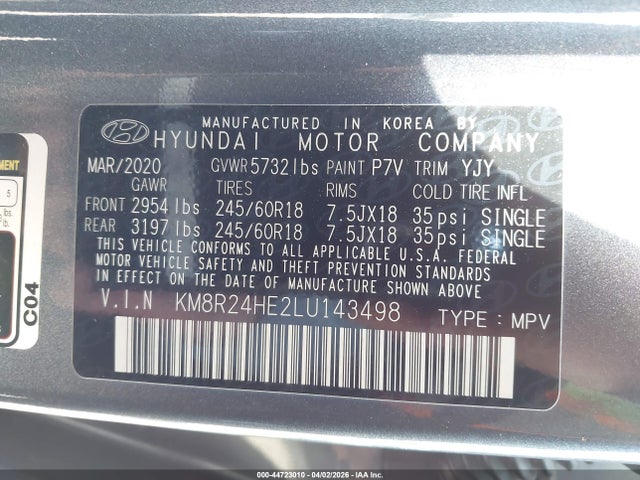 Hyundai Palisade Sel 2020 KM8R24HE2LU143498 Image 9