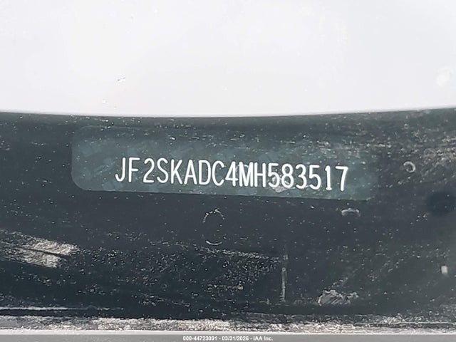 Aukcja sprzedaży 2021 Subaru Forester, vin: JF2SKADC4MH583517, numer aukcji: 44723091