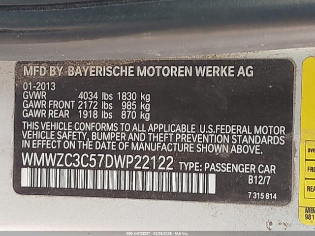 2013 MINI COUNTRYMAN WMWZC3C57DWP22122 Photo 8