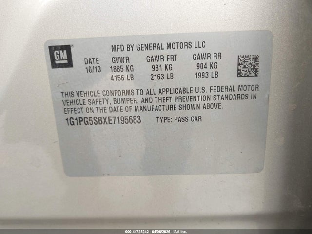 1G1PG5SBXE7195683 Chevrolet CRUZE LTZ