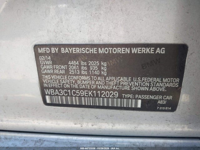2014 BMW 328I WBA3C1C59EK112029 Photo 8