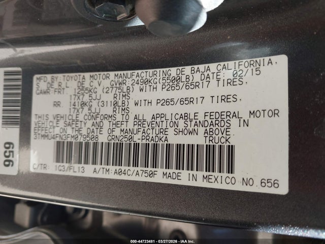 3TMMU4FN3FM079508 Toyota Tacoma Base V6