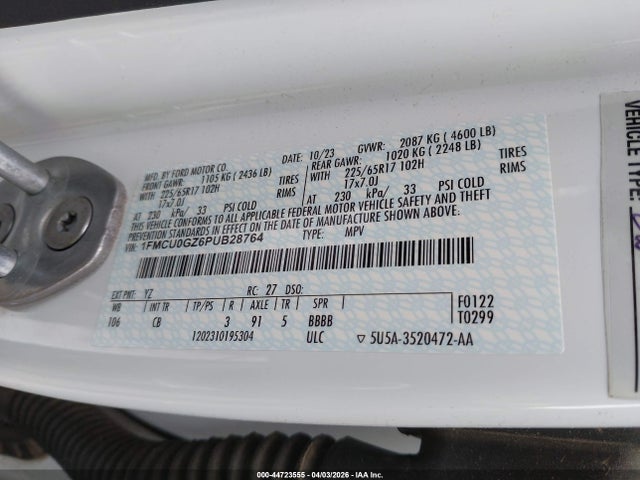 Ford Escape Active 2023 1FMCU0GZ6PUB28764 Image 9