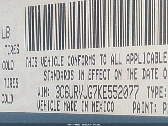 2019 RAM PROMASTER 3500 3C6URVJG7KE552077 Photo 8