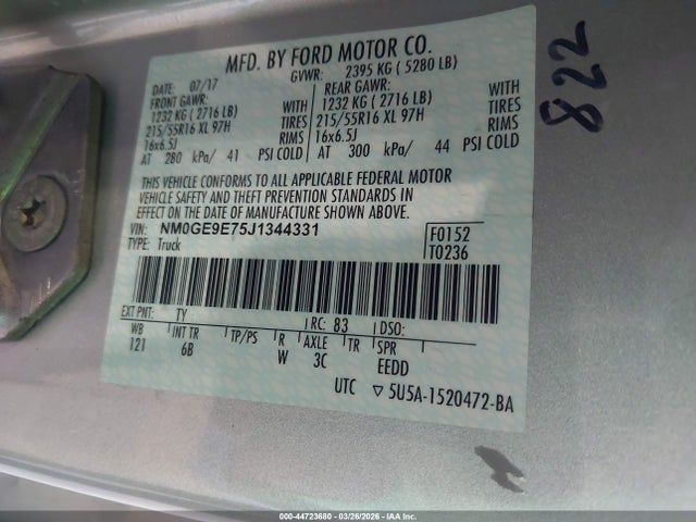 2018 FORD TRANSIT CONNECT NM0GE9E75J1344331 Photo 8
