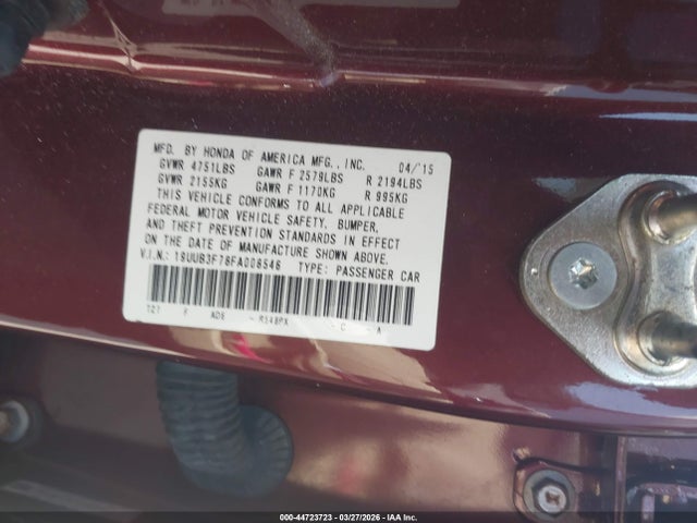 Продаж на аукціоні авто 2015 Acura Tlx V6 Advance, vin: 19UUB3F78FA008546, номер лоту: 44723723