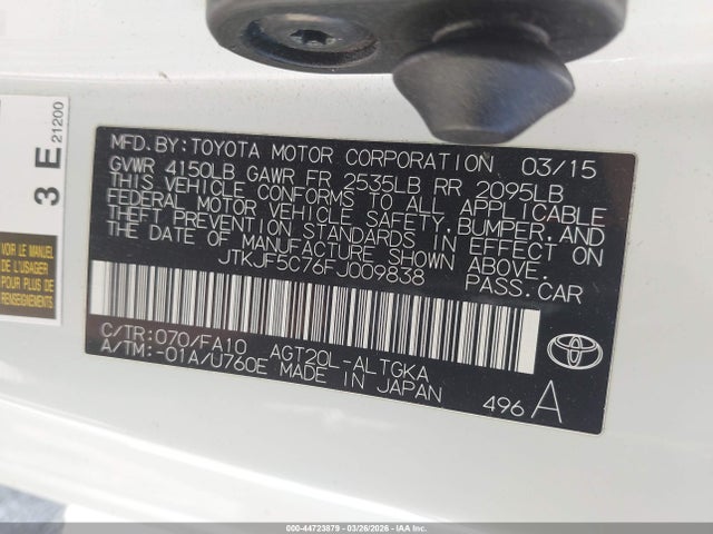 2015 SCION TC JTKJF5C76FJ009838 Photo 8