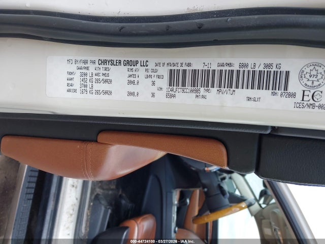 Aukcja sprzedaży 2012 Jeep Grand Cherokee Overland, vin: 1C4RJFCT9CC100985, numer aukcji: 44724100
