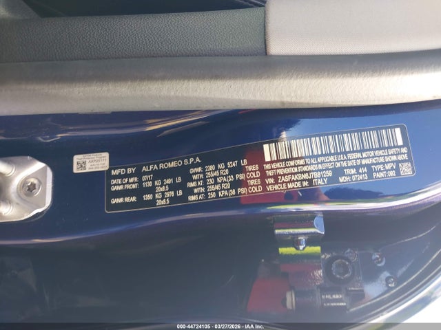 2018 ALFA ROMEO STELVIO ZASFAKBN6J7B81259 Photo 8