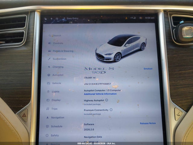 Aukcja sprzedaży 2015 Tesla Model S 70d/85d/p85d, vin: 5YJSA1E27FF108857, numer aukcji: 44724142