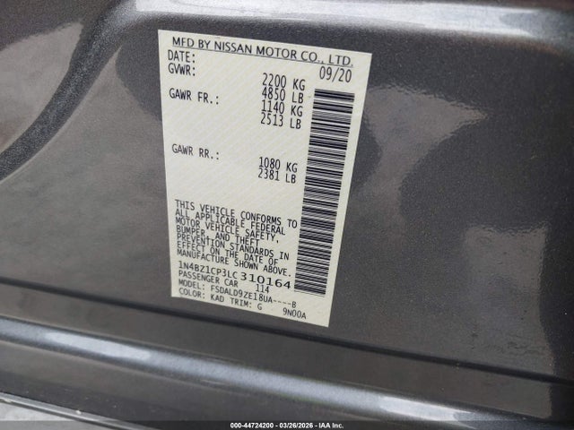 1N4BZ1CP3LC310164 Nissan Leaf Sv Plus 62 Kwh