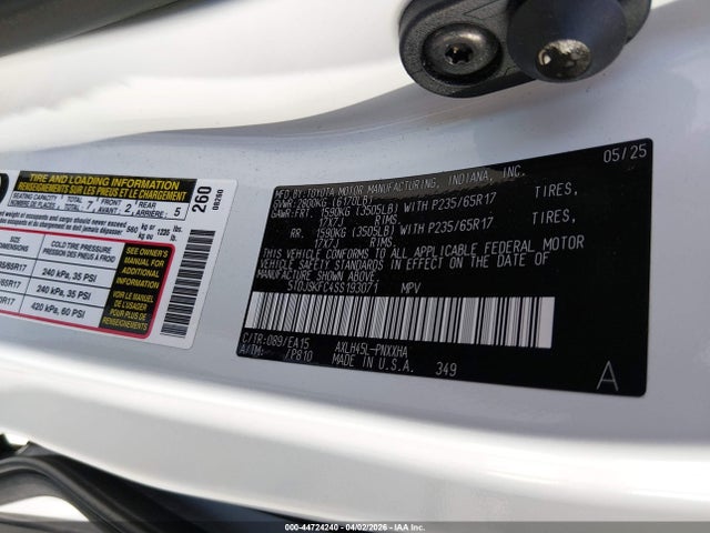 Aukcja sprzedaży 2025 Toyota Sienna Xle, vin: 5TDJSKFC4SS193071, numer aukcji: 44724240